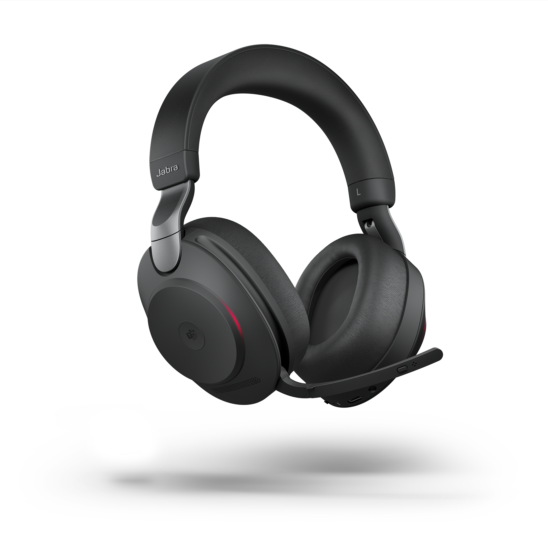 Sort Evolve2 85-headset med boom