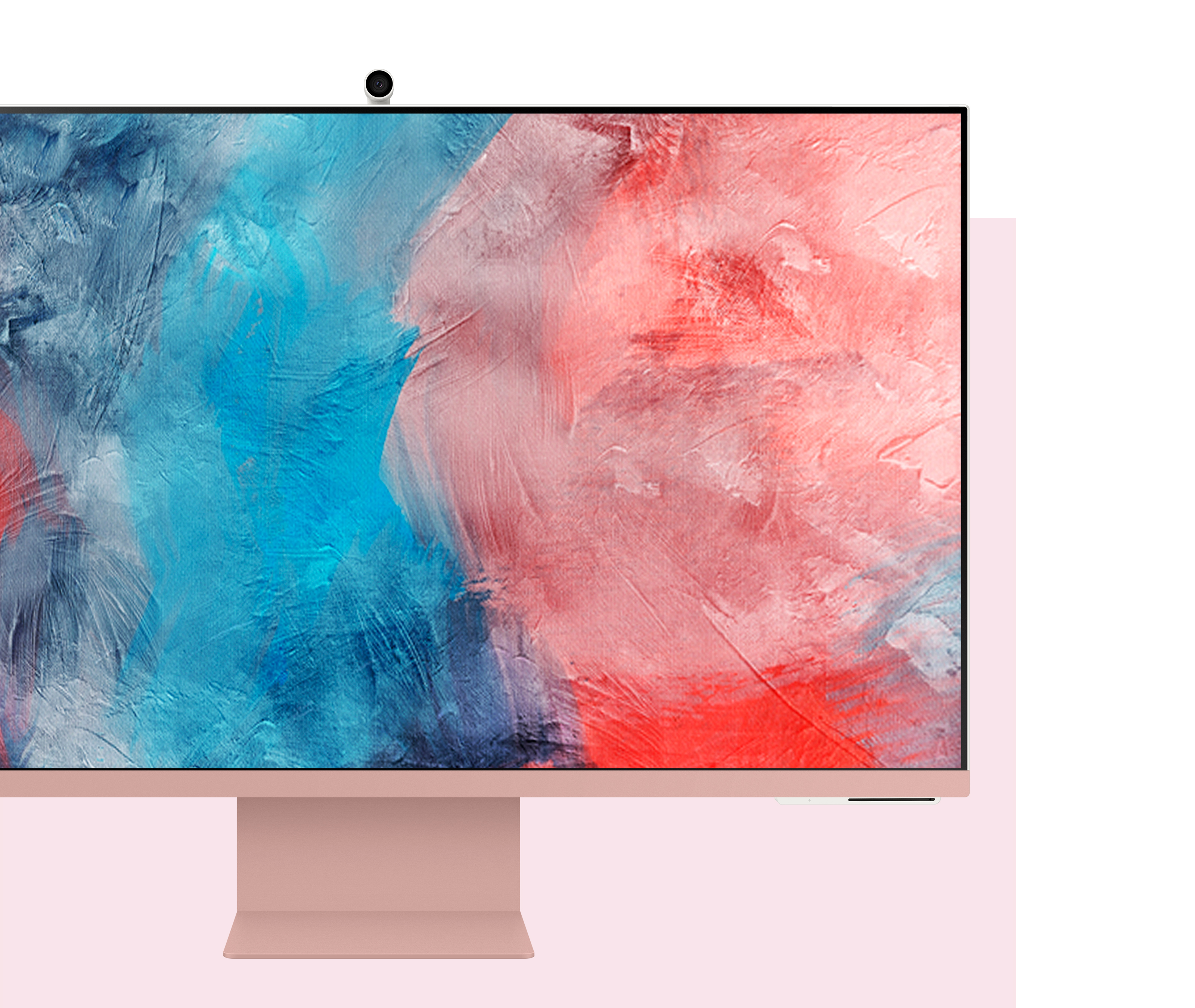 Produktbilde av Samsung Smart Monitor i fargen Sunset Pink