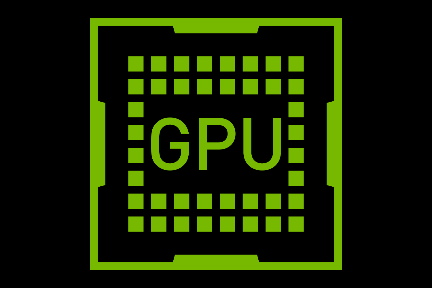 grønn illustrasjon av GPU