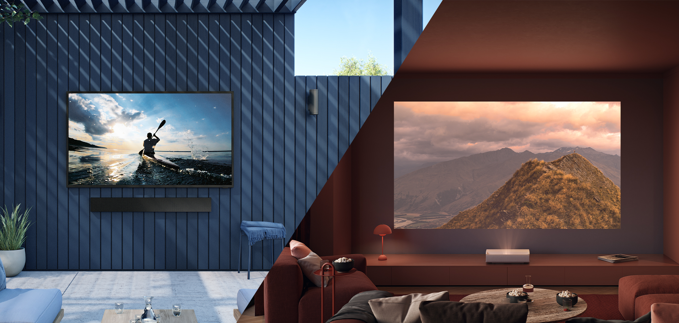 Samsung TVs on the wall