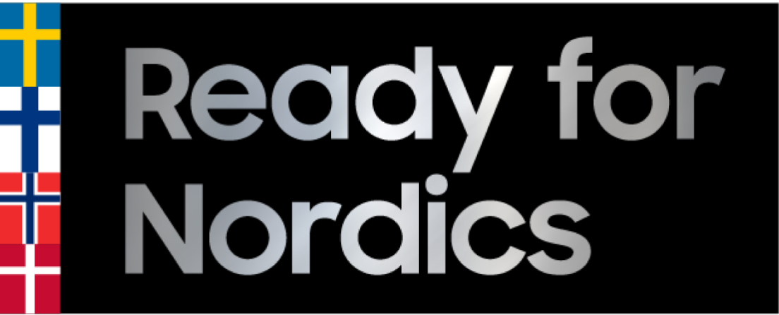 Norsk, svensk, finsk og dansk flagg og teksten Ready for Nordics