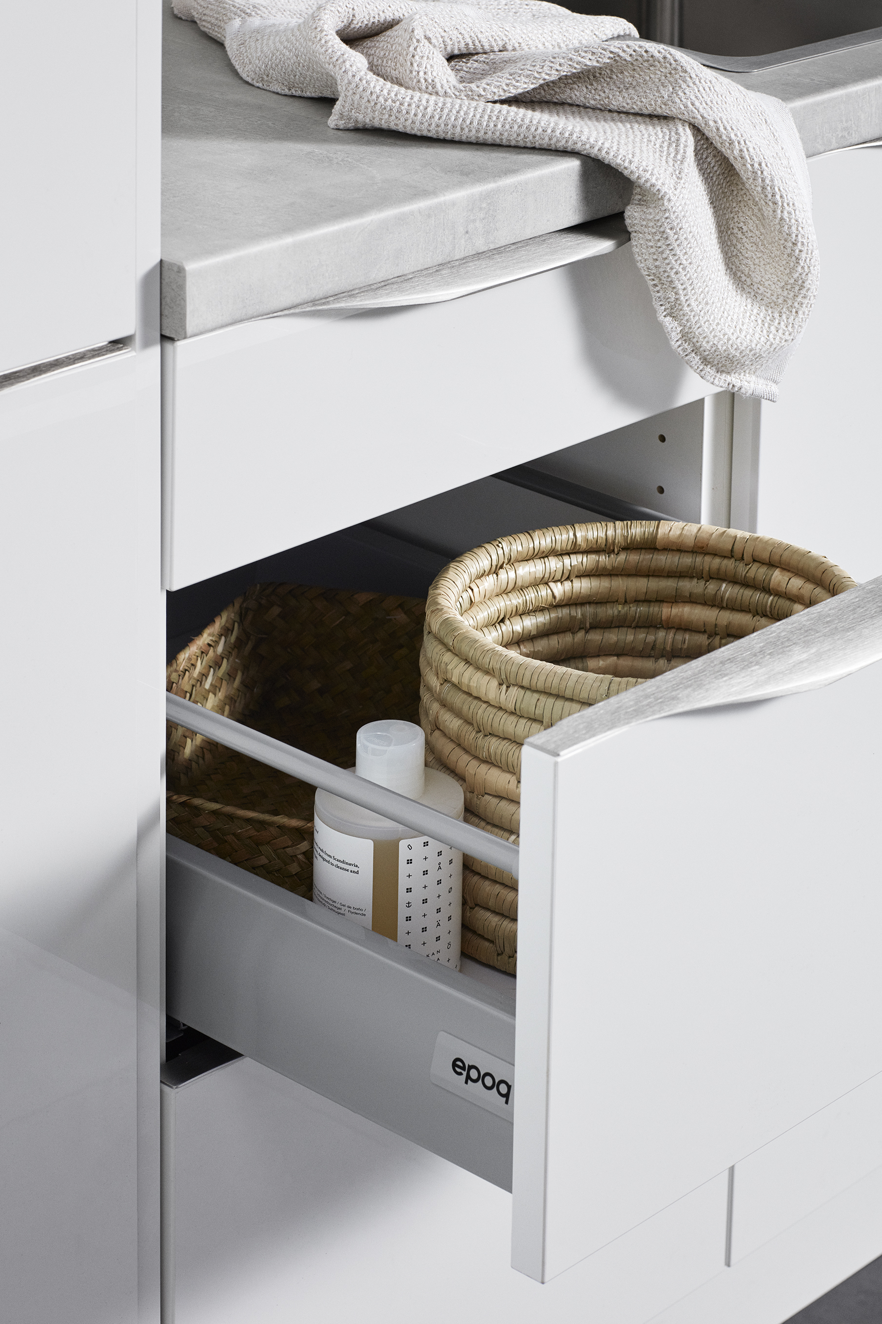 Drawers in a laundry room
