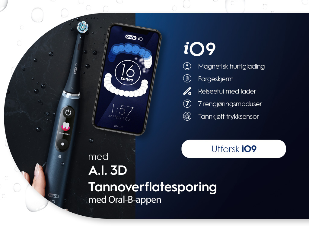Oral B iO9 med AI og 3D-teknologi