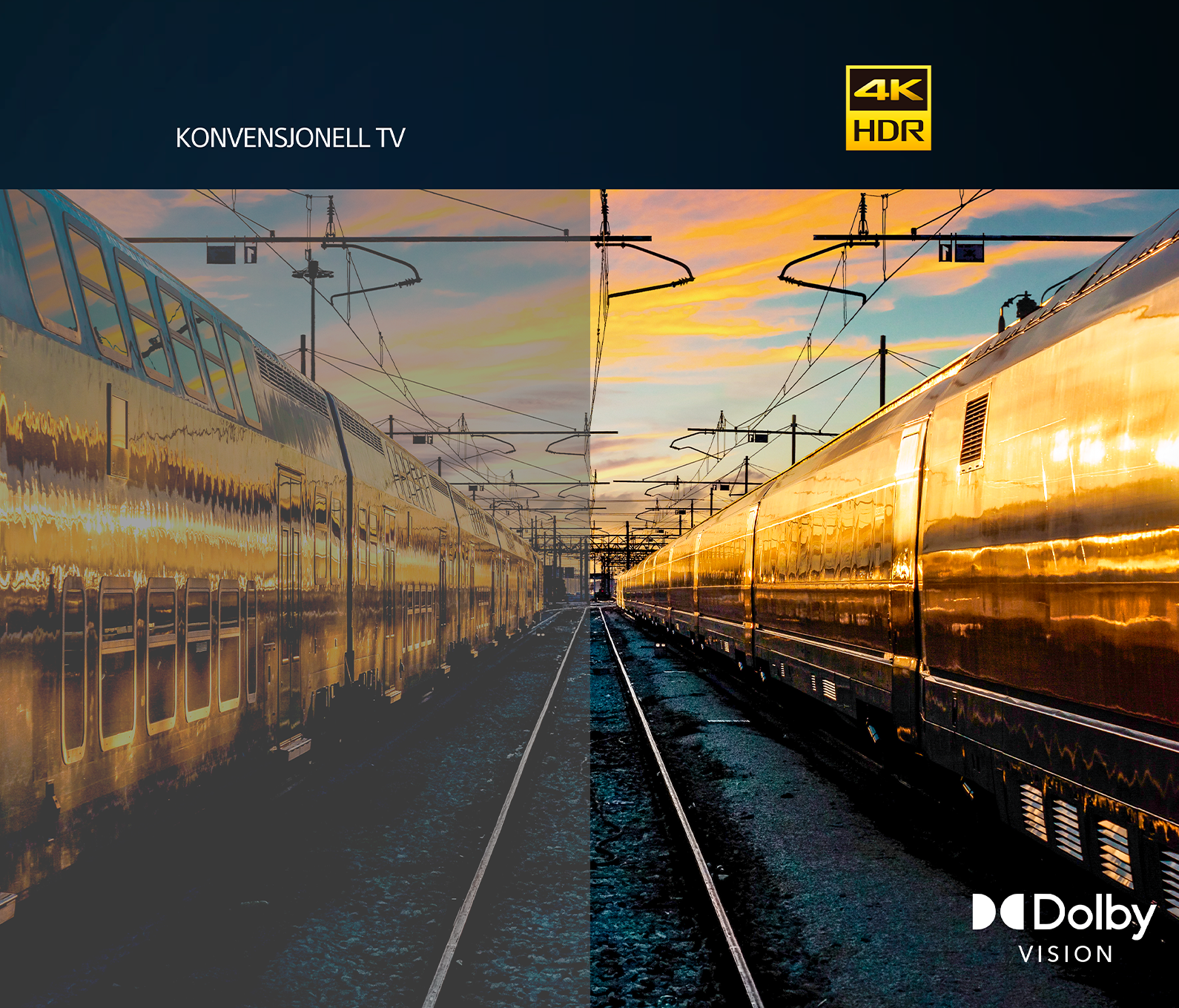 Den skarpe bildekvaliteten til en Sony X75WL TV sammenliknet med en konvensjonell TV