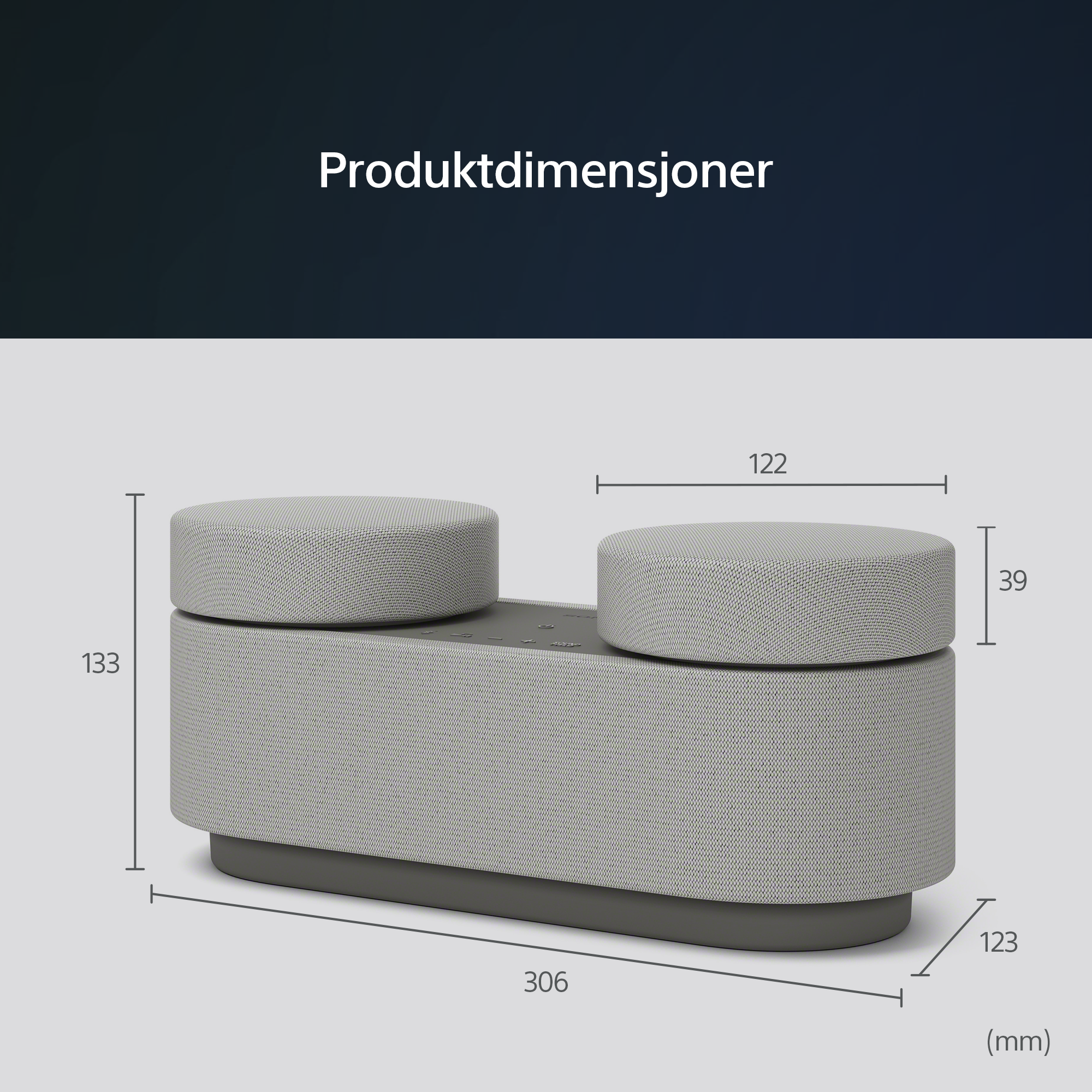 Sony HT-AX7 - Produktdimensjoner