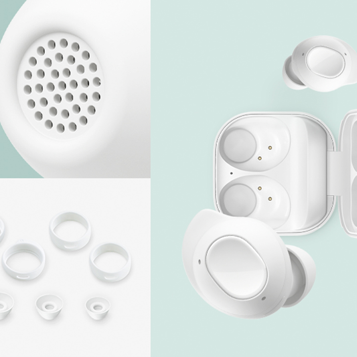 Samsung - White Buds FE-bildeserie