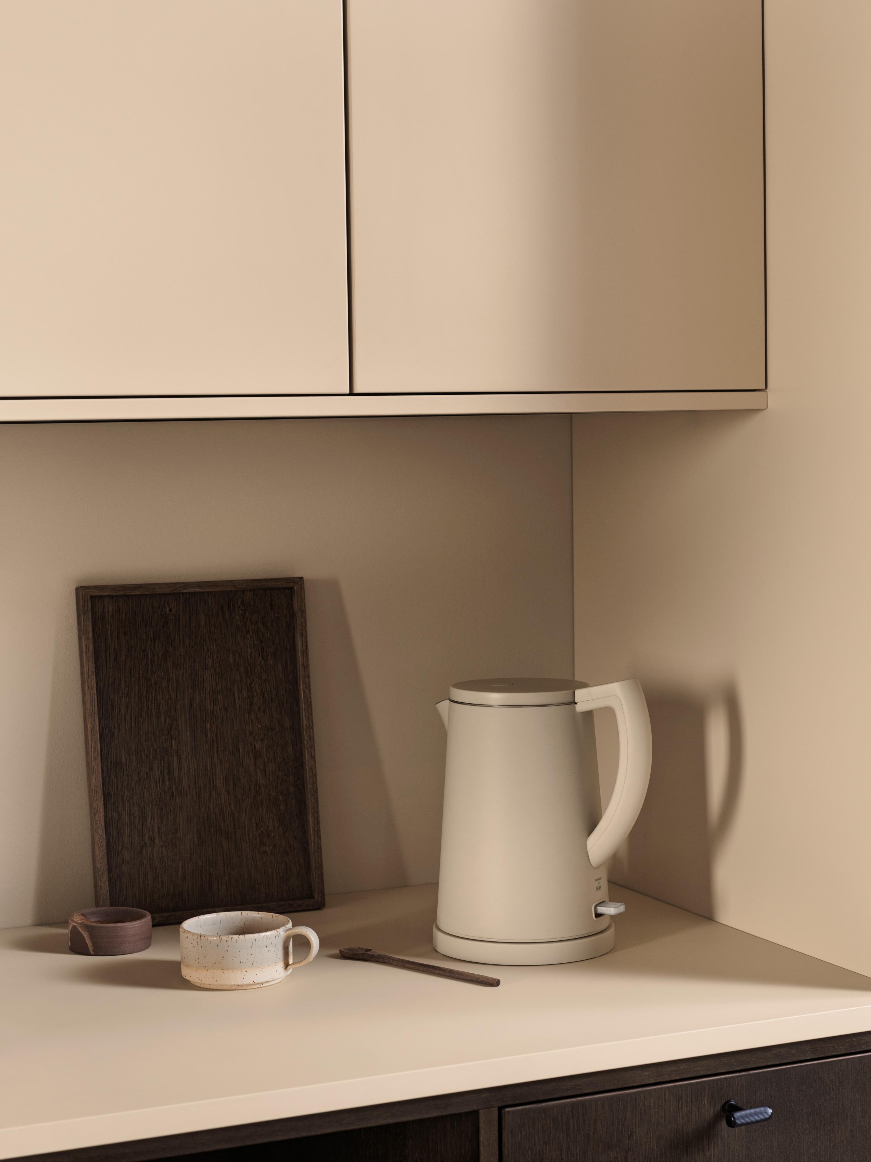 Beige kitchen and cooker