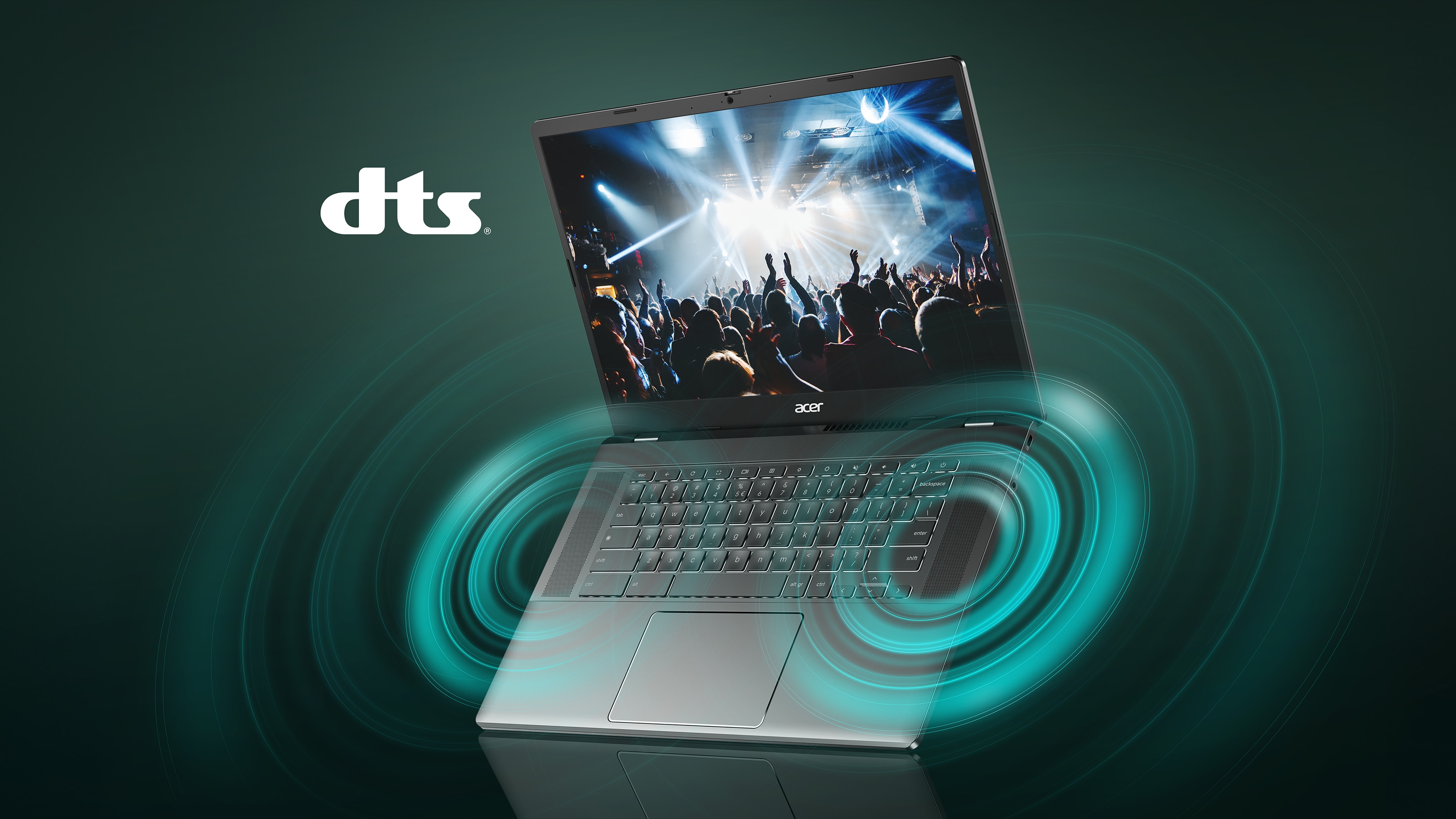 Acer Chromebook med DTS® Audio og et hurtigladende batteri