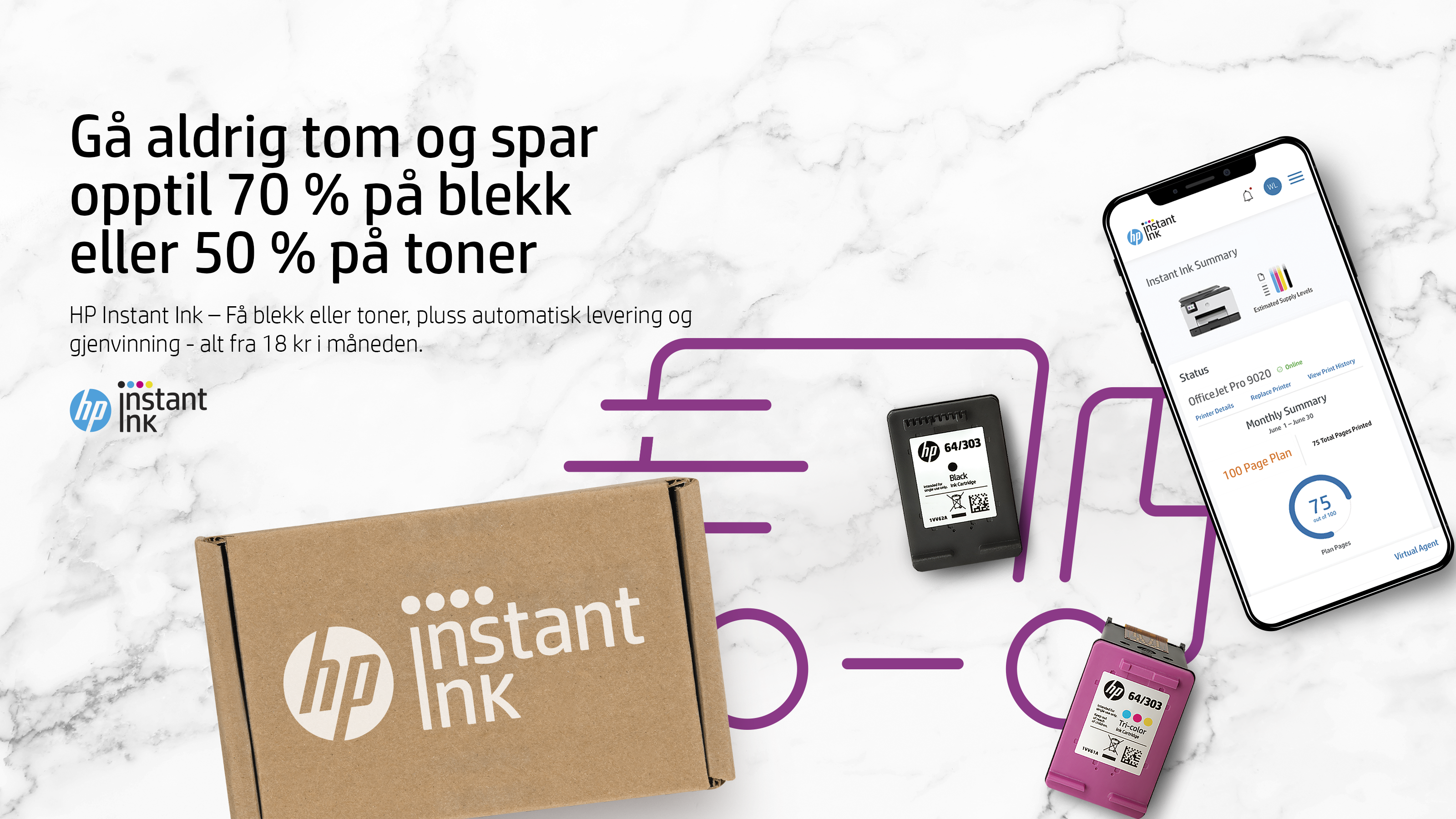 Computing - HP instant ink banner NO