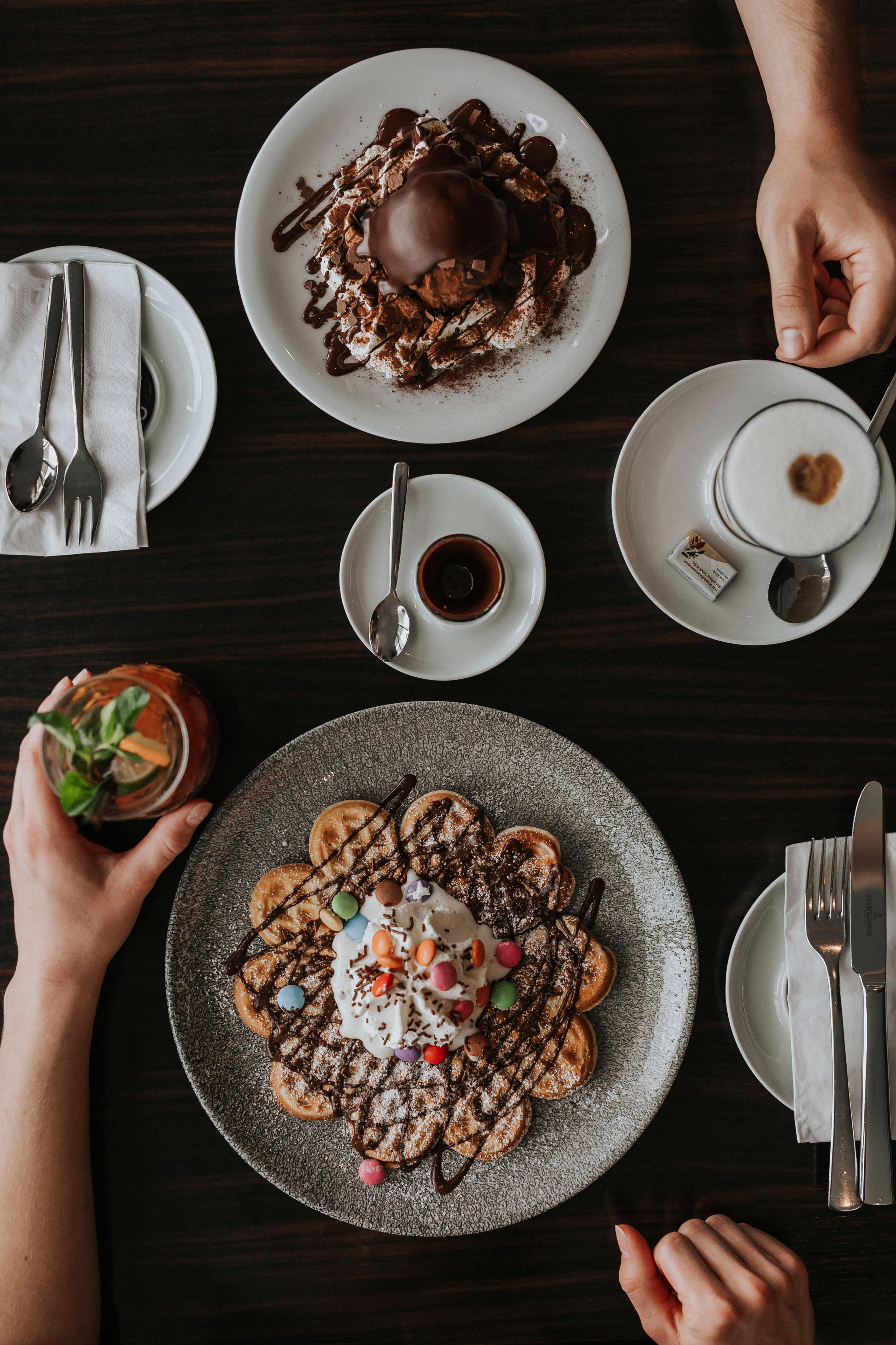 Waffle with chocolate