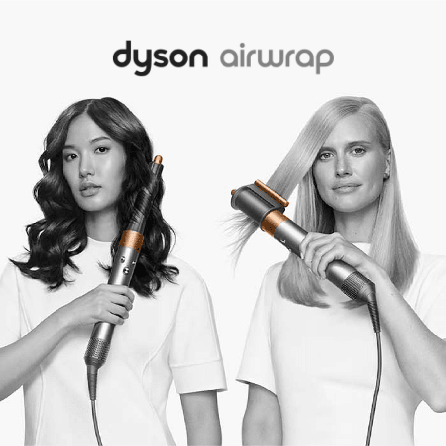 Dyson Airwrap hårstylingverktøy i nikkel og kobber