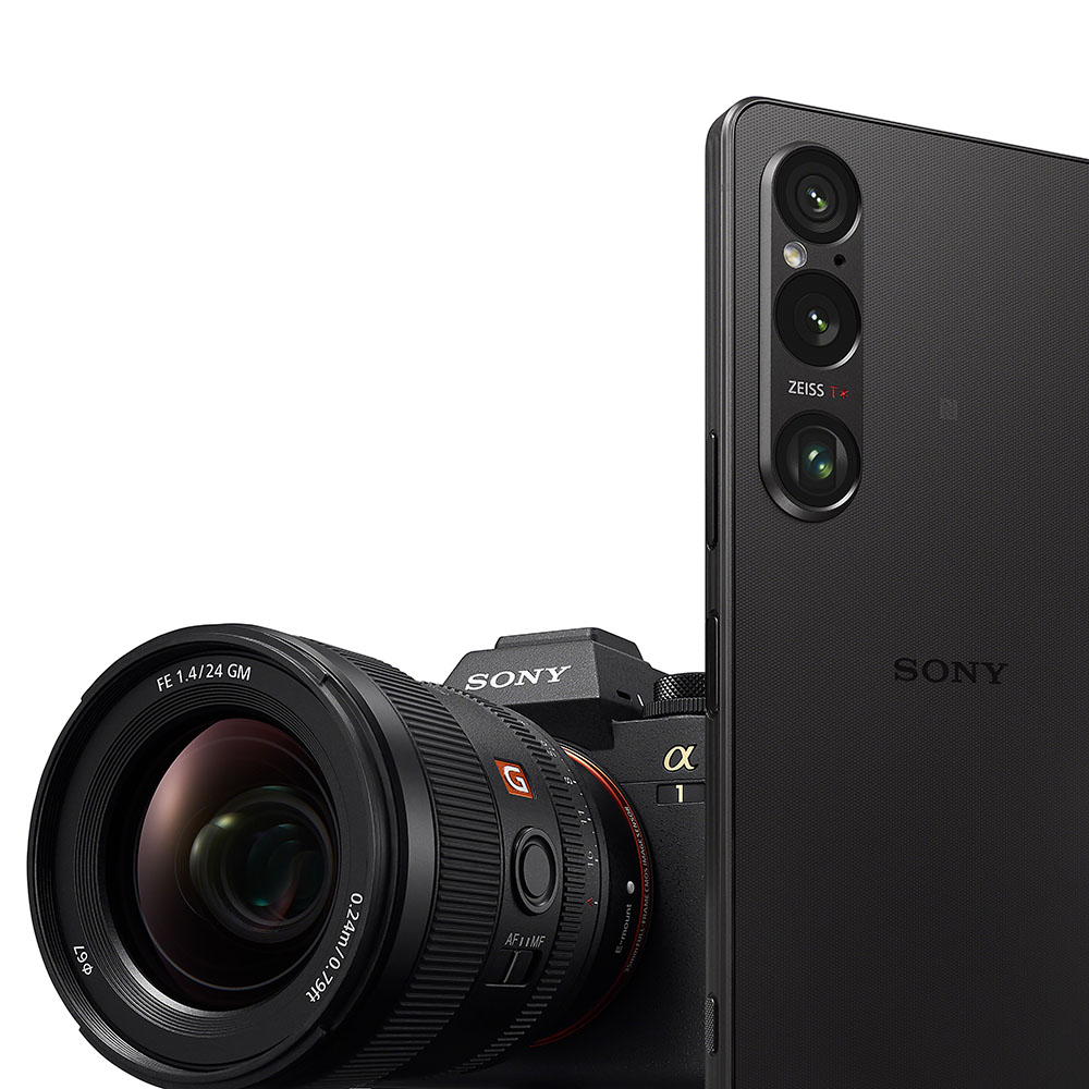 Sony Xperia 1 VI og et Sony speilreflekskamera