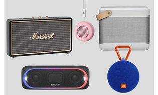 Ulike trådløse høyttalere fra bl.a. Marshall, Sony, Bang & Olufsen, JBL