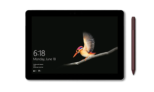 Surface Go med fargebilde på skjerm og penn