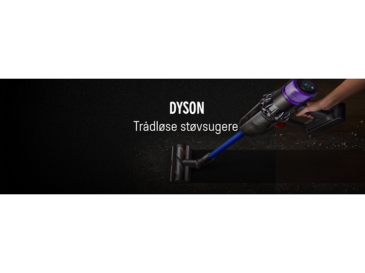 Dyson trådløse støvsugere banner