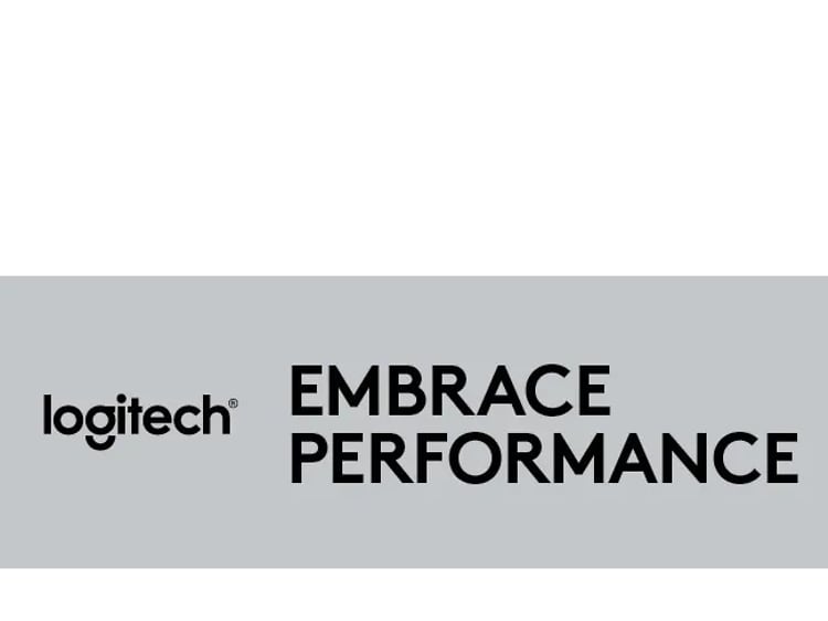 logitech embrace power banner med høyttaler, fjernkontroll og tastatur