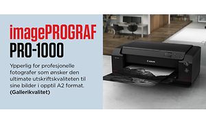 Canon imagePROGRAF PRO 1000 med produktdetaljer på norsk