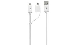 Kabel med tre ulike USB-tilkoblinger
