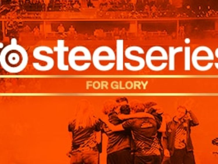 SteelSeries for glory rød banner