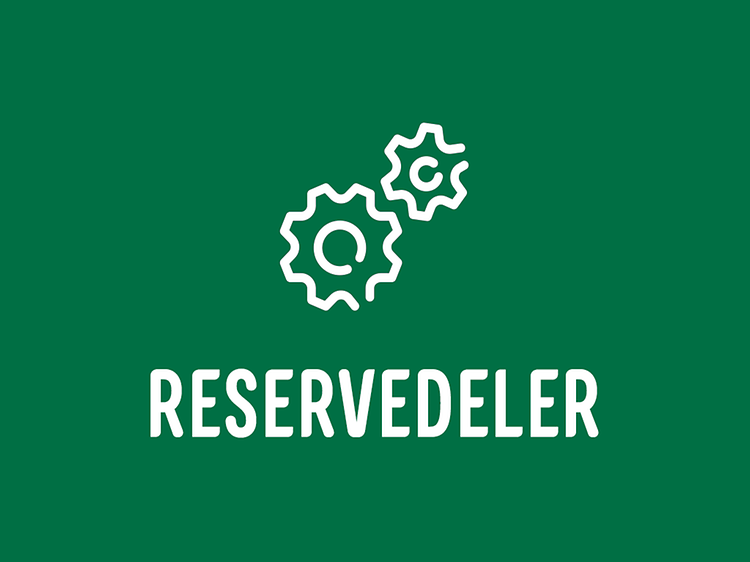 Reservedeler logo på grønn bakgrunn
