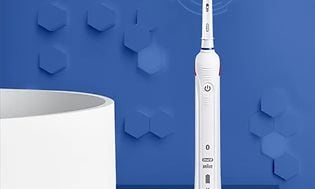 Oral-B SMART 4 hvit elektrisk tannbørste med vibrerende hode illustrasjon