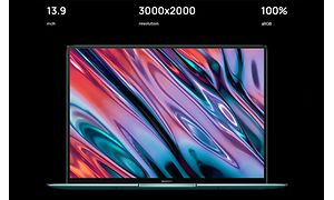 Skjermen på MateBook X Pro