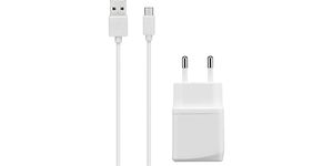 Sandstrøm hvit Micro USB vegglader