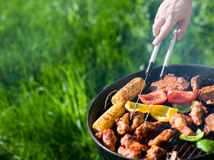 Summer - cooking food on a grill