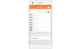 Foreldrekontroll - bilde av en smarttelefon med maksimal spilletid angitt på skjermen