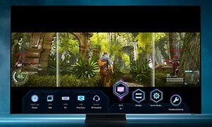 TV-Samsung Neo QLED-gaming-TV med game bar menu