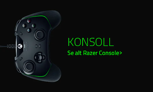 Razer konsoll med norsk tekst