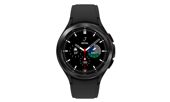 Svart Samsung Galaxy Watch 4 forfra
