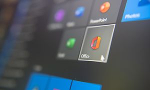Microsoft Office logo på en Microsoft Windows 10 PC