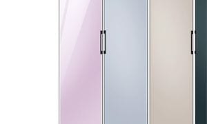 Illustrasjon av flere ulike kjøleskapsfarger