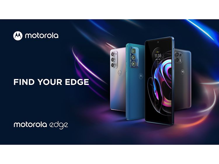 Motorola Edge 20-telefoner på banner