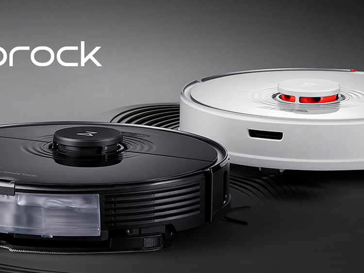 Roborock robotstøvsugere topbanner med en hvis og en svart modell