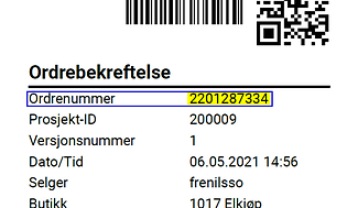 Example of new receipt - NO