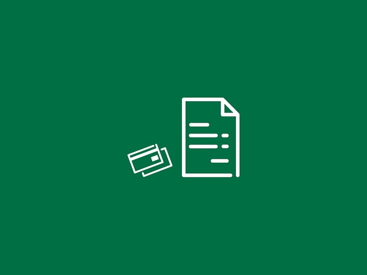 hvit betalingsalternativ-logo med grønn bakgrunn