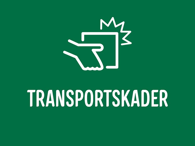 Transportskader logo på grønn bakgrunn