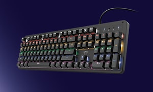 tastatur med ulike farger fra Trust