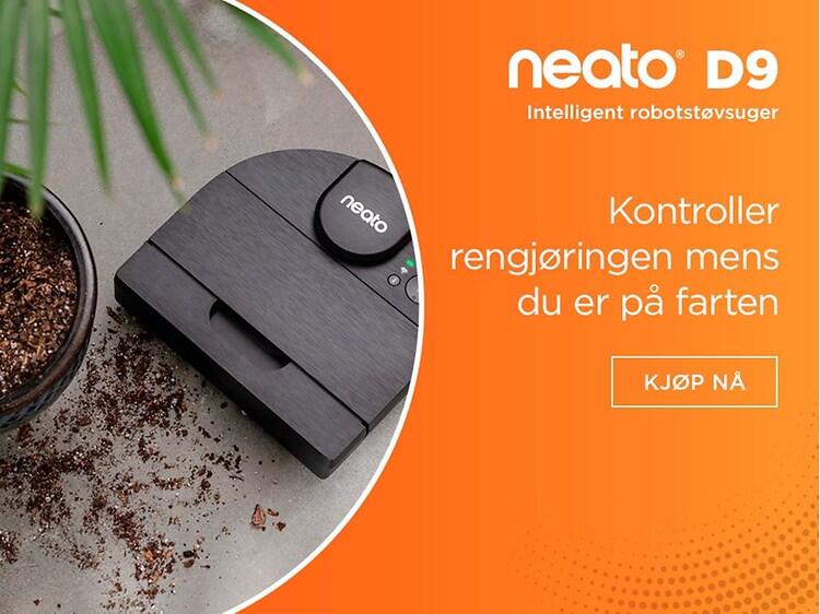 Neato - SDA - Neato D9 robot vacuum that vacuums spilled soil from plant