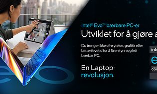 Intel Evo banner in Norwegian