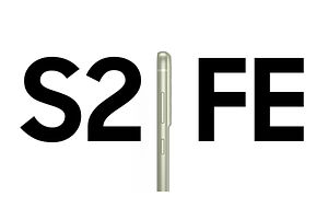 Samsung Galaxy S21 FE skrevet med mobil som ettall