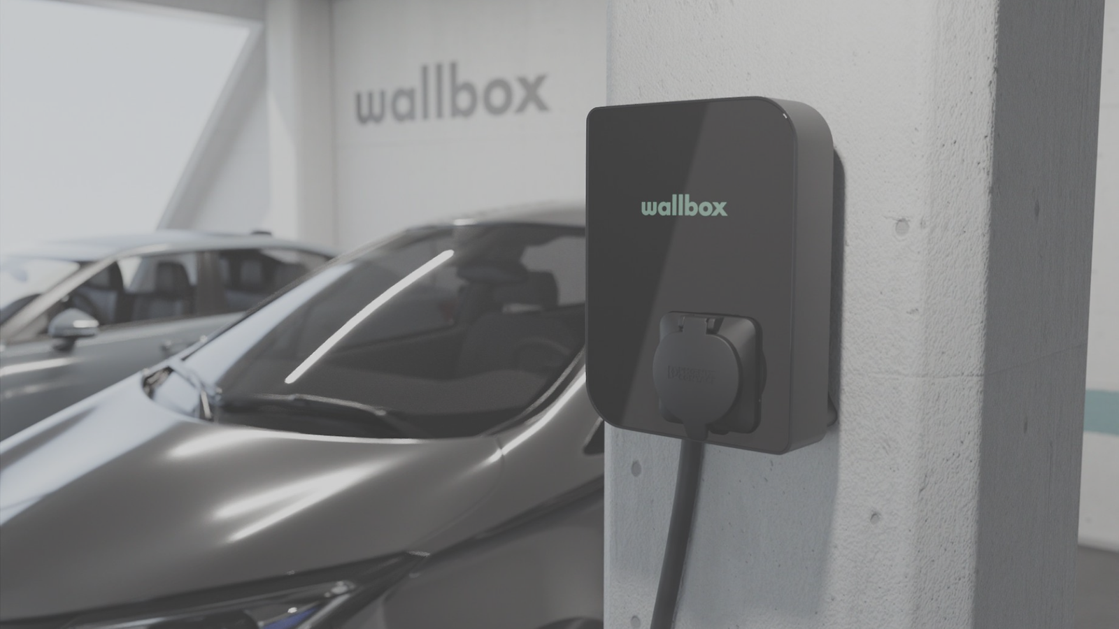 Produktkarusell med Wallbox-bakgrunn