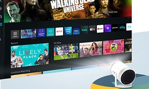 Samsung-Freestyle-Projektor viser smart-TV-innhold