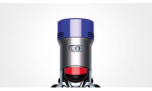 Dyson V8 med fokus på dens 2 effektnivåer