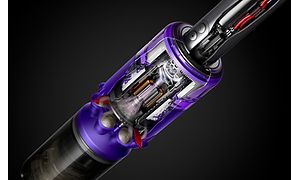 illustrasjon av Dyson Omni-Glide og dens demtrinns filtrering som samler opp også finere partikler