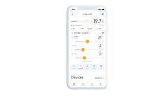 Smarttelefon viser ulike temperaturer på skjermen