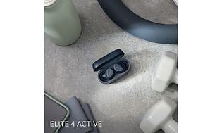 CE-Jabra-Blå Elite 4 Active og treningsutstyr