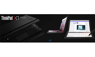 Lenovo ThinkPad X1 Fold fra ulike vinkler